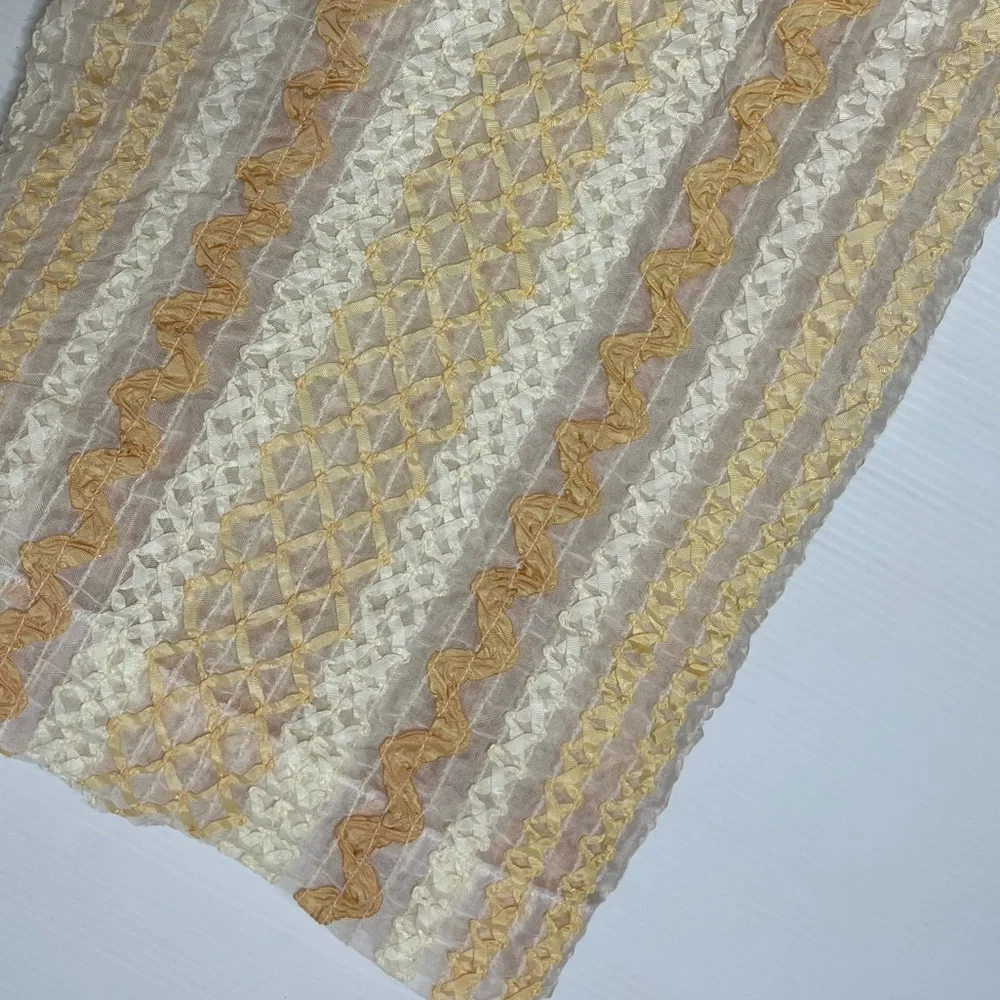 Vintage Curtain 2 Pc Set Antique Boho Retro 60’s 70’s 80’s Farmhouse Cottage